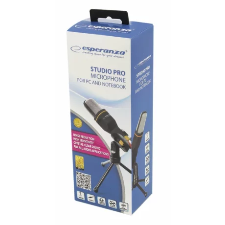 Microfon Esperanza Studio Pro, EH182, Negru