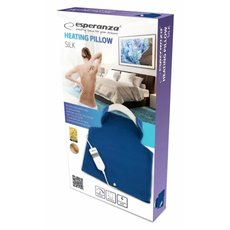 Perna electrica Esperanza SILK, EHB003, 60W, 40x38cm, Albastru