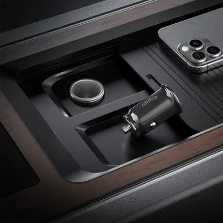 Incarcator auto Allity ACC-100-30WAC, 1x USB-C, 1x USB-A, 30W, Negru