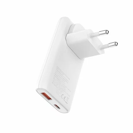 Incarcator Retea Allity ATC-02-65WAC, GaN PD QC, 1x USB-C + 1x USB-A, 65W, Alb