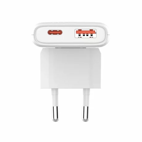 Incarcator Retea Allity ATC-02-65WAC, GaN PD QC, 1x USB-C + 1x USB-A, 65W, Alb
