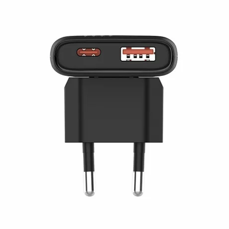Incarcator Retea Allity ATC-02-65WAC, GaN PD QC, 1x USB-C + 1x USB-A, 65W, Negru