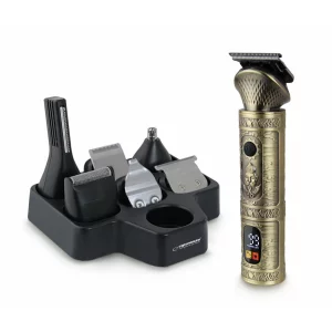 Aparat de tuns cu fir Esperanza Adonis, EBC006, 7in1, Negru/Auriu