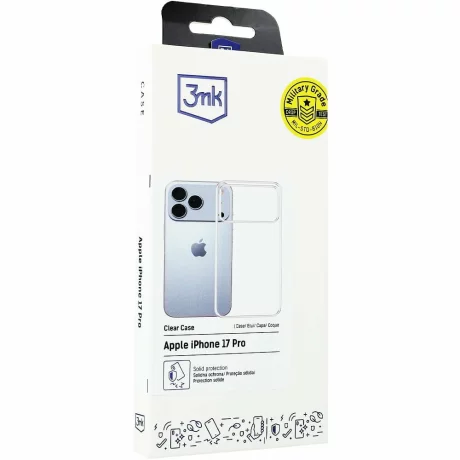 Husa de protectie 3MK Clear Case pentru iPhone 17 Pro, Transparenta 