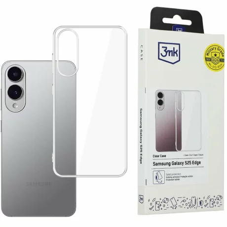 Husa de protectie 3MK Clear Case pentru Samsung Galaxy S25 Edge, Transparenta 