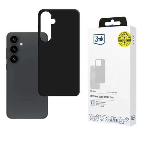 Husa de protectie 3MK Matt Case pentru Samsung Galaxy S25+, Neagra 