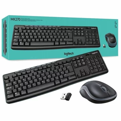 Logitech Wireles Combo MK270, Keyboard &amp; Mouse,  US International layout, USB, Black