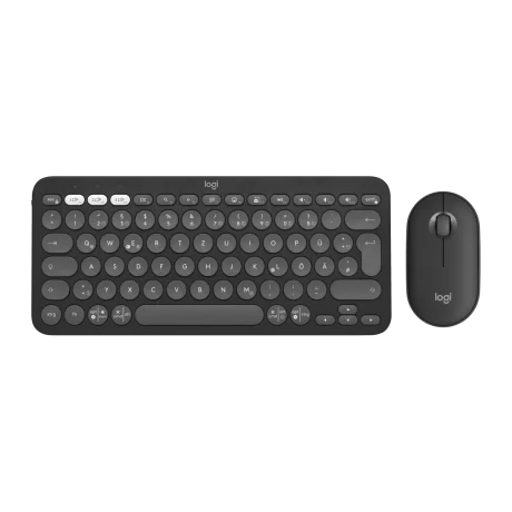 Logitech Wireless Combo Pebble 2 Keyboard &amp; Mouse, US International layout, USB, Tonal graphite