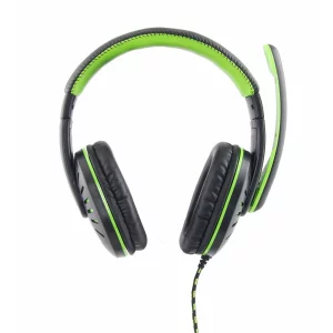 Casti gaming cu microfon Esperanza Crow EGH330B, stereo, 2m, Negru/Verde