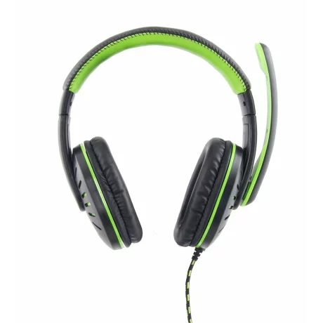 Casti gaming cu microfon Esperanza Crow EGH330B, stereo, 2m, Negru/Verde