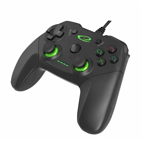 Gamdepad cu fir Esperanza Vanquisher EGG110K, cu vibratii, USB, PC/PS3, Negru