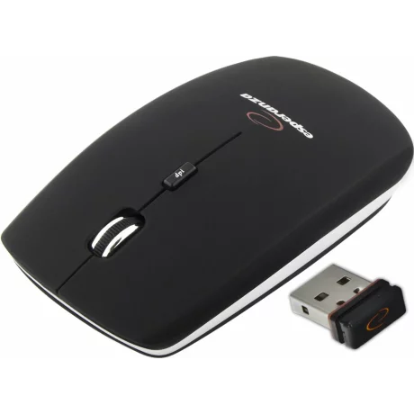 Mouse optic wireless Esperanza Saturn EM120K, 4 butoane, 2.4GHz, Usb, 1600dpi, Negru
