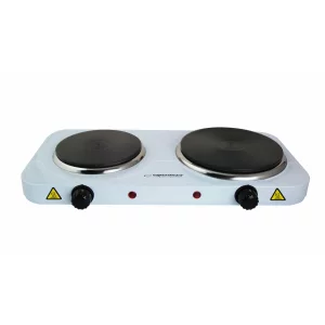 Plita electrica Esperanza Yellowstone, EKH014W, 1000W, 1x18.8cm+1x15.5cm, Alb