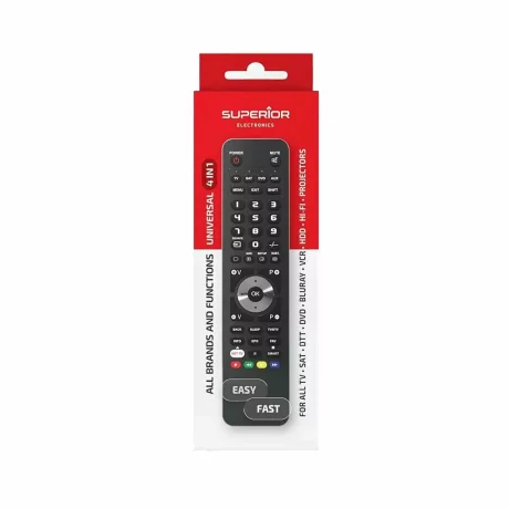 Telecomanda universala Freedom USB Type-C Superior SUPTUB003, 4 in 1, Negru