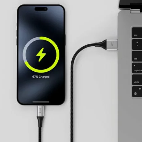 Cablu de date si incarcare Allity AUC-01, USB-A-USB-C, 3A, 1m, Negru