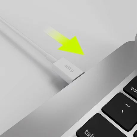 Cablu de date si incarcare Allity AUC-03, USB-A to lightning, 2.4A, 1m, Alb