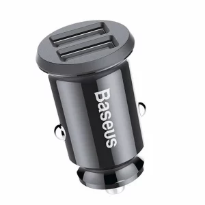 Incarcator auto Baseus CCALL-ML01, Grain mini, 2xUSB-A, 3.1A, Negru