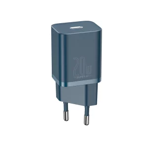 Incarcator retea Baseus CCSUP-B03, Super Si 1C fast charger, 1xUSB Type-C, 20W, PD, Albastru