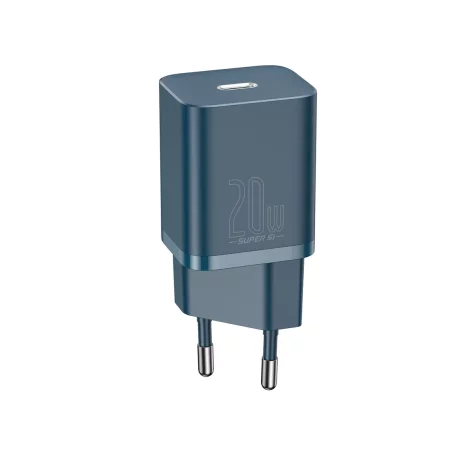 Incarcator retea Baseus CCSUP-B03, Super Si 1C fast charger, 1xUSB Type-C, 20W, PD, Albastru