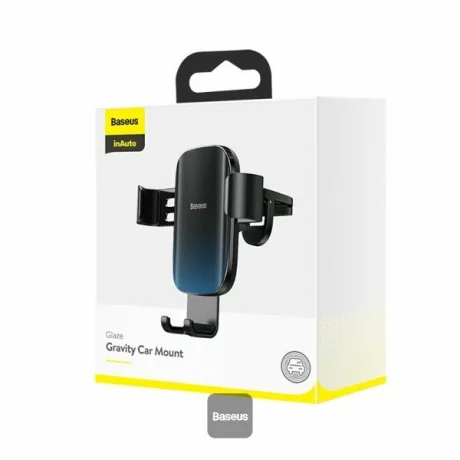 Suport auto Baseus gravity pentru telefon, Glaze, Negru, SUYL-LG01