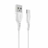 Cablu Date si Incarcare USB la USB Type-C Borofone BX51 Triumph, 1 m, 3A, Alb