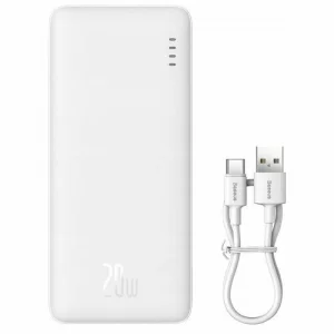 Acumulator extern Baseus Airpow, 10000 mAh, 20W, Alb – PPQD090002