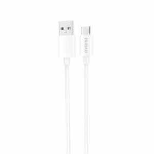 Cablu de date si incarcare Dudao, USB-A to USB-C , 5A, 1m, Alb