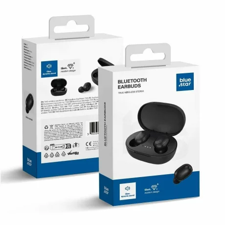 Casti wireless Blue Star Buds Tx2 TWS, Negru
