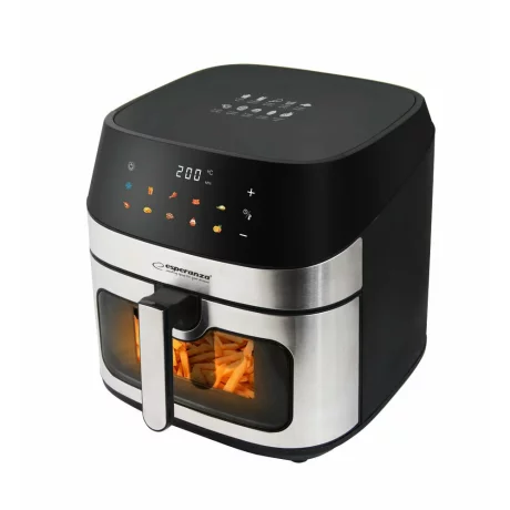 Friteuza cu aer cald Esperanza Patate al forno, EKA005, 8l, 1600W, Negru