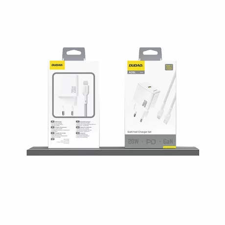 Incarcator retea Dudao A26, USB-C, Power Delivery 20W, Alb