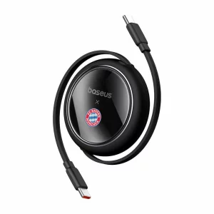 Cablu Baseus Free2Pull, C la C, 100W, 1 m, editia Bayern, Negru – P10364500113-Z2