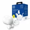 Casti wireless TWS 3mk, FlowBuds, Bluetooth 6.0, Alb