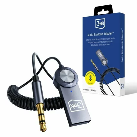 Adaptor audio 3mk, cu microfon, Bluetooth 5.4, Negru