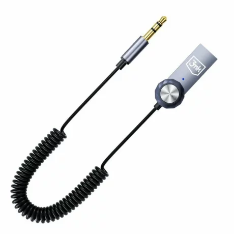 Adaptor audio 3mk, cu microfon, Bluetooth 5.4, Negru