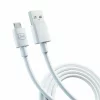 Cablu Date si Incarcare 3mk, Hyper, USB-A la Micro USB, 1.2m, 5V/2.4A, Alb