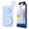 Acumulator extern 3MK, 10.000mAh, 22.5W, MagSafe QI, Cablu USB-C la Lightning, Albastru
