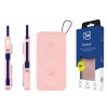 Acumulator extern 3MK, 10.000mAh, 22.5W, MagSafe QI, Cablu USB-C la Lightning, Roz