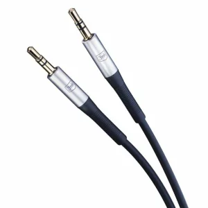 Cablu AUX, 3MK, Aluminiu/Silicon, 2xmini Jack 3.5 mm, 1 m, Negru