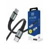 Cablu Date si Incarcare 3mk, Hyper N-SERIES, USB-C la USB-C, 3m, 20V/3A, 60W, Negru