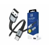 Cablu Date si Incarcare 3mk, Hyper N-SERIES, USB-C la USB-C, 50cm, 20V/3A, 60W, Negru