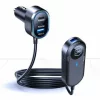 Incarcator auto 3mk, Double Car Charger, 4xUSB-C, 2xUSB-A, 135W, 10A, Cablu 1.5m, Negru