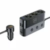 Incarcator auto splitter 3mk, QC PPS 3xUSB-A 1xUSB-C 3xDC, 120W, Negru