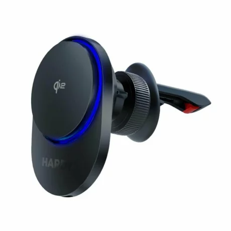 Suport auto 3mk, Hardy AeroCharger, incarcare wireless, 15W MPP Qi2, Negru