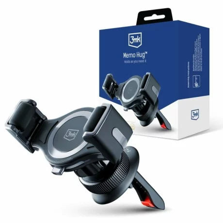 Suport auto 3mk, Memo Hug, grila ventilatie, Negru