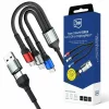 Cablu Date si Incarcare 3mk, Hyper N-SERIES, 6in1, USB-C/A la USB-C/Lightning/Micro USB, 1.2m, 9V/2A, 18W, Negru