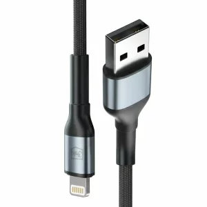 Cablu Date si Incarcare 3mk, Hyper N-SERIES, USB-A la Lightning, 1m, V/2.4A, 12W, Negru