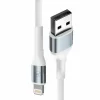 Cablu Date si Incarcare 3mk, Hyper N-SERIES, USB-A la Lightning, 2m, 5V/2.4A, 12W, Alb