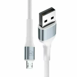 Cablu Date si Incarcare 3mk, Hyper N-SERIES, USB-A la Micro USB, 1m, 5V/2.4A, 12W, Alb