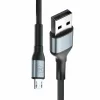 Cablu Date si Incarcare 3mk, Hyper N-SERIES, USB-A la Micro USB, 1m, 5V/2.4A, 12W, Negru