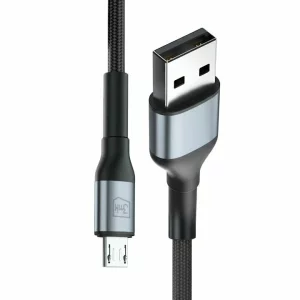 Cablu Date si Incarcare 3mk, Hyper N-SERIES, USB-A la Micro USB, 1m, 5V/2.4A, 12W, Negru